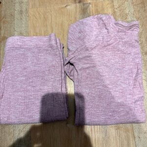 Pink Kids Pink Ribbed Pajamas Little Sleepies